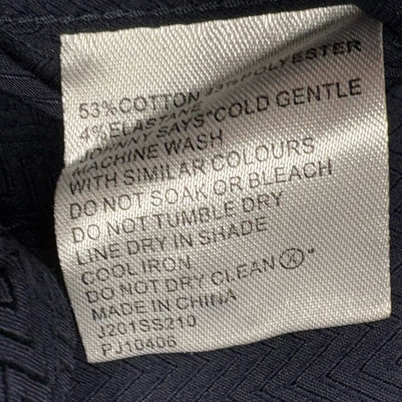 Johnny Bigg Mens Navy Textured Chevron Print Short Sleeve Button Front | Size 5X - Picture 5 of 8